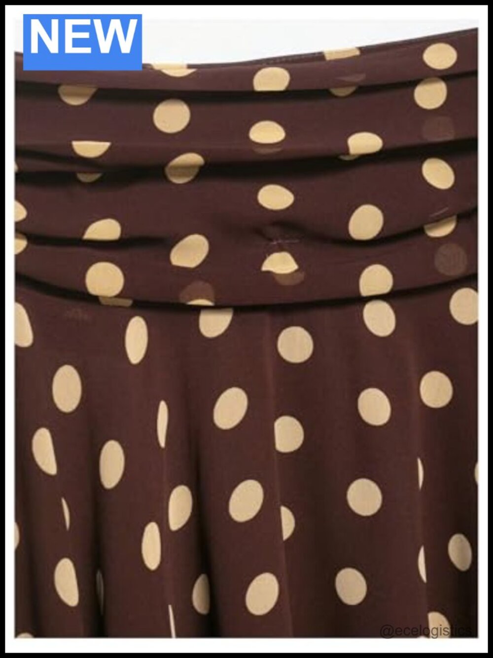Polka Dots Low Rise Ruched Asymmetrical Ruffle Short Skirt - Picture 3 of 5